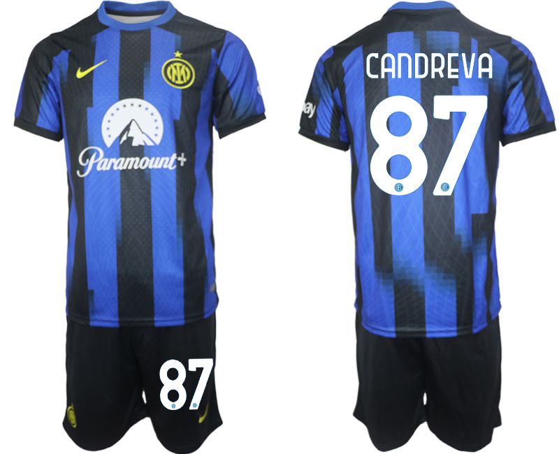 Men 2023-2024 Club Inter Milan home blue #87 Soccer Jersey